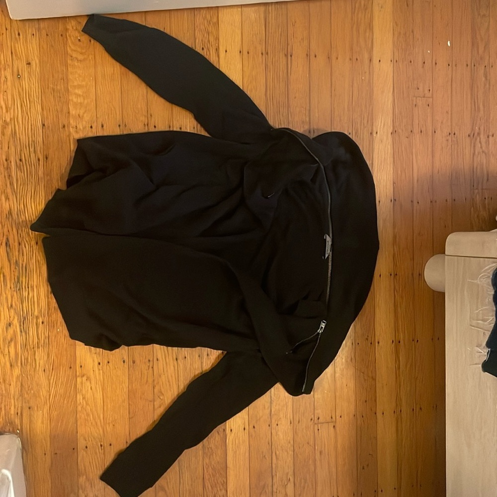 Black All saints zip collar sweater